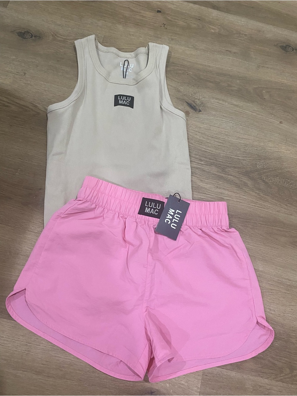 Lulu Mac Pink Shorts & Cream Tank Set